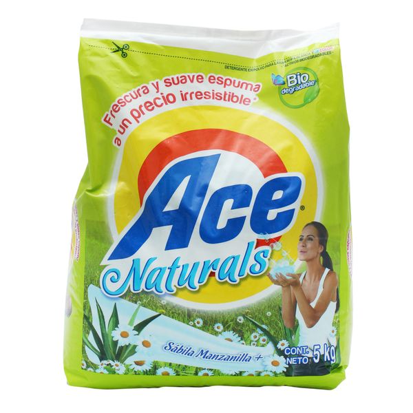 Detergente para ropa en polvo ACE naturals 5 kg - lagranbodega