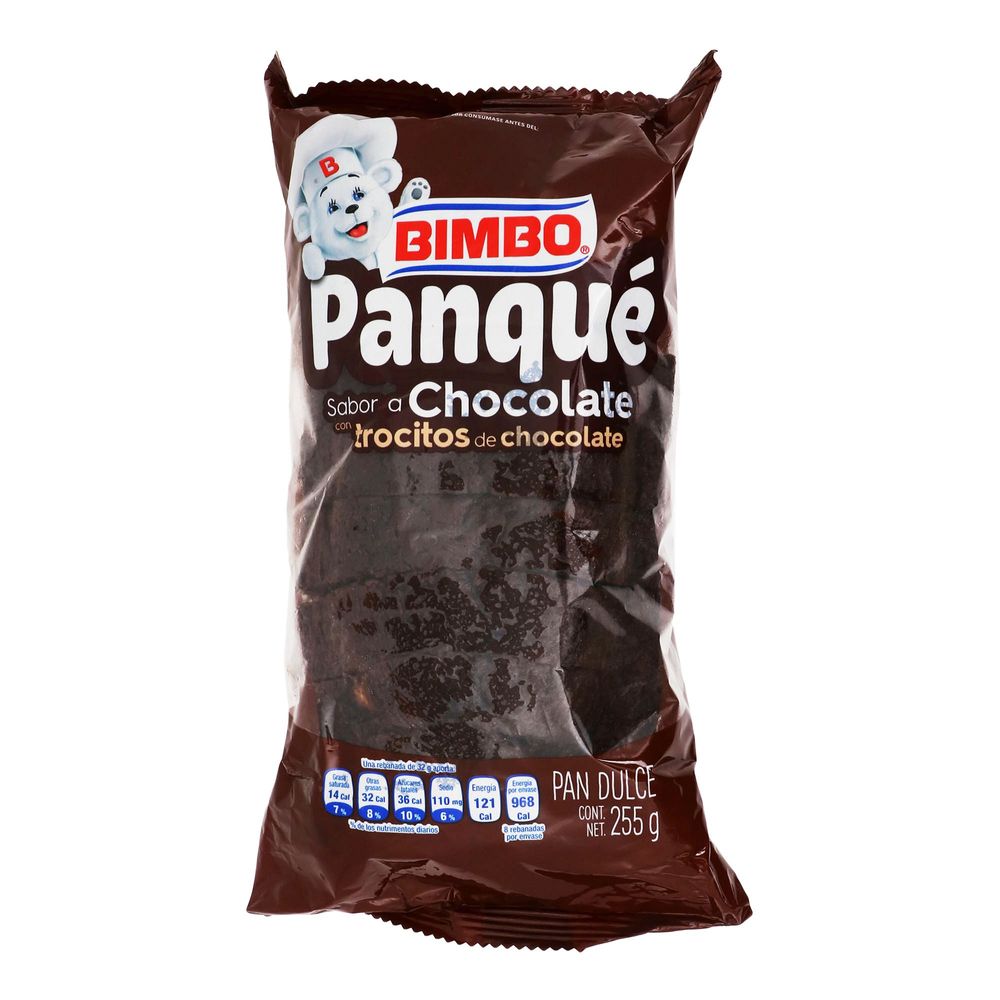 Panque Bimbo chocolate 255 gr lagranbodega