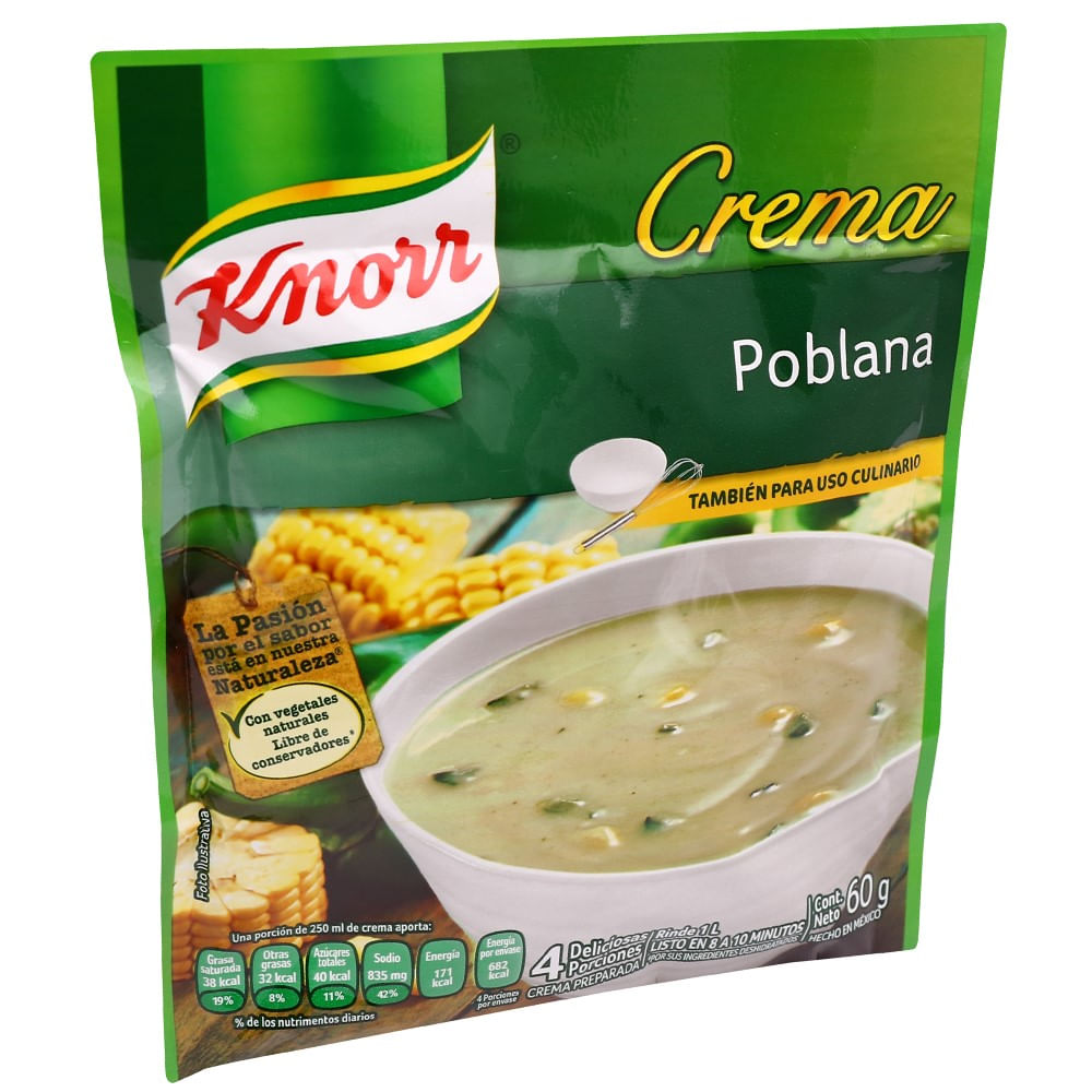 Knorr Crema Chile Poblano 60 Gr Lagranbodega