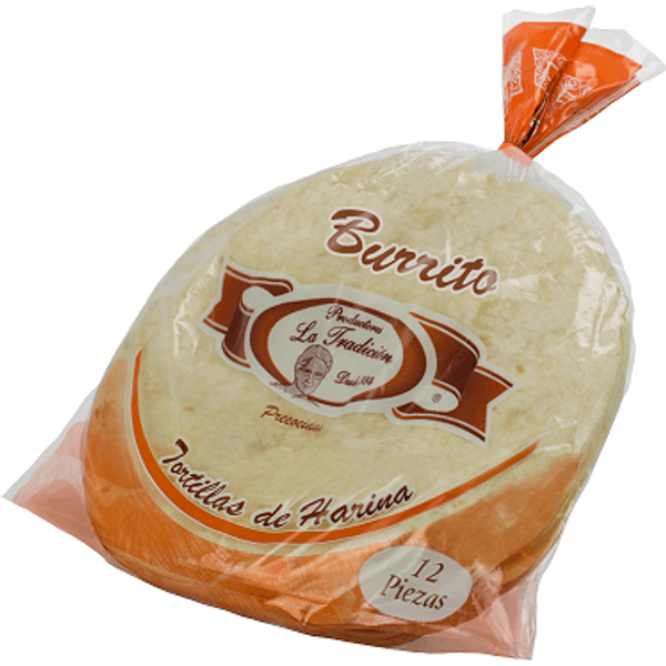 Tortilla harina tipo burrito La Tradicion 12 piezas lagranbodega