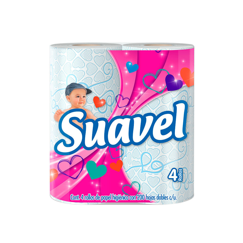 Papel higienico suavel 4 rollos 200 hojas c/u - lagranbodega papel adorable 4 rollos precio