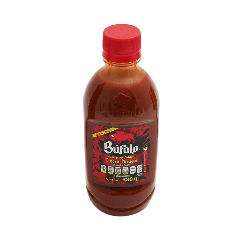 Salsa Búfalo para botana extra picante 380 g lagranbodega