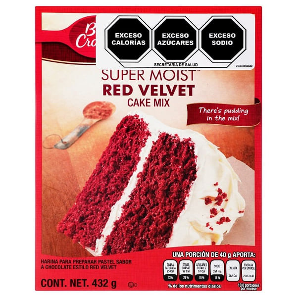 harina para pastel betty crocker red velvet 432g - lagranbodega