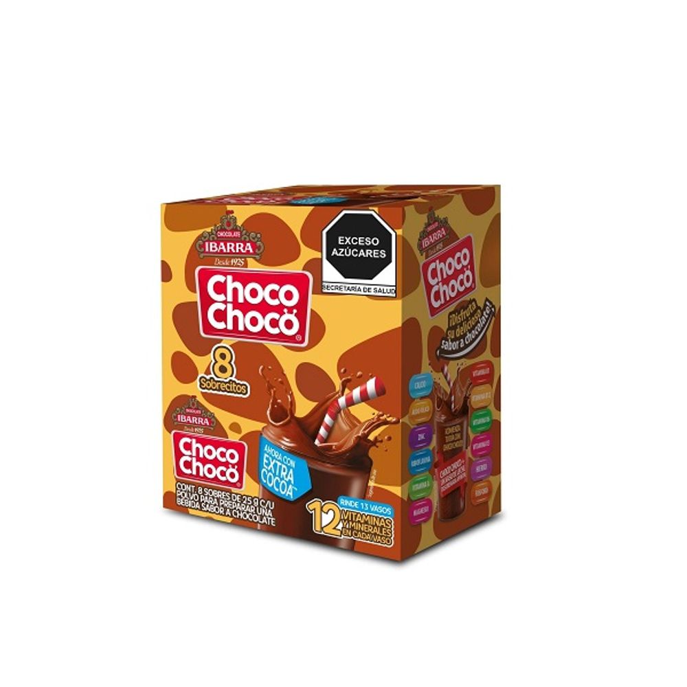 choco choco polvo caja 8 sobres 25 gr - lagranbodega