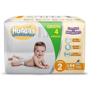 Pañales Huggies Ultra Confort recién nacido etapa 1 unisex 40