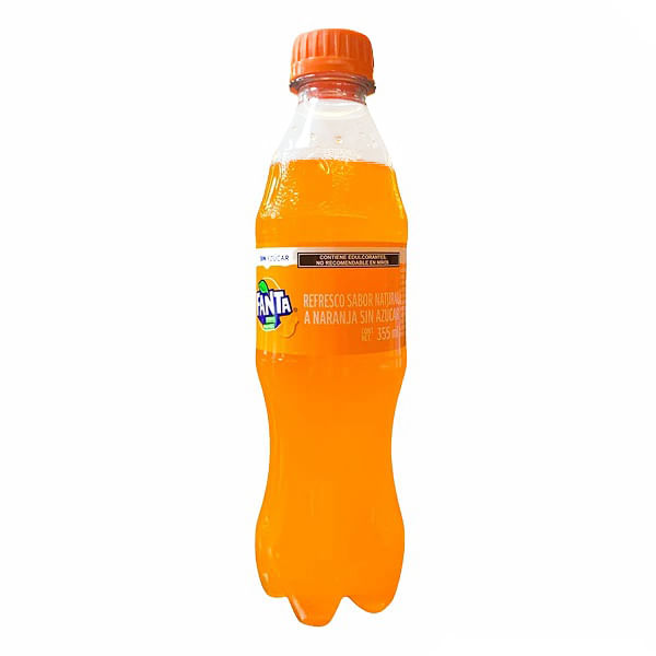 Refresco Fanta naranja sin azucar 355 ml - lagranbodega